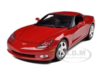 2005 Chevrolet Corvette C6 Coupe Red 1/24 Diecast Model Car by Motormax - Chevrolet Models
