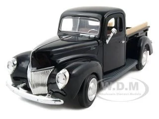 1940 Ford Pickup Truck Black 1/24 Diecast Model Car by Motormax - Ford Models