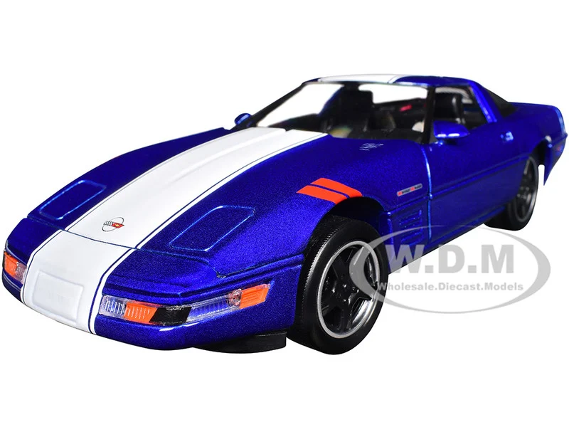 1996 Chevrolet Corvette Grand Sport Blue Metallic with White Stripes "Timeless Legends" Series 1/24 Diecast Model Car by Motormax - Chevrolet Models
