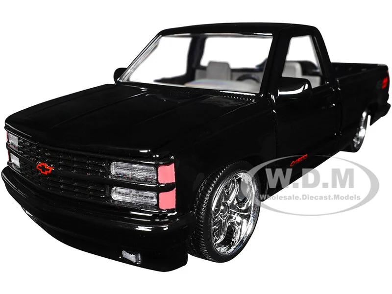 1992 Chevrolet 454 SS Pickup Truck Black "Maxx Design" "American Classics" Series 1/24 Diecast Model Car by Motormax - Chevrolet Models
