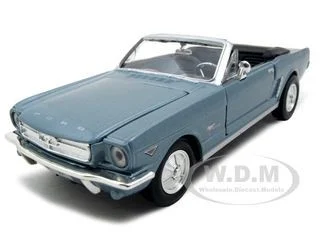 1964 1/2 Ford Mustang Convertible Light Blue 1/24 Diecast Model Car by Motormax - Ford Models