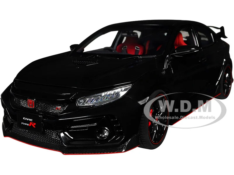 2021 Honda Civic Type R (FK8) RHD (Right Hand Drive) Crystal Black Pearl 1/18 Model Car by Autoart - Honda Models