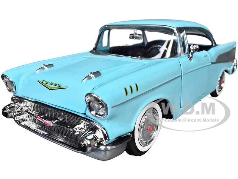 1957 Chevrolet Bel Air Light Blue "Timeless Legends" Series 1/24 Diecast Model Car by Motormax - Chevrolet Models