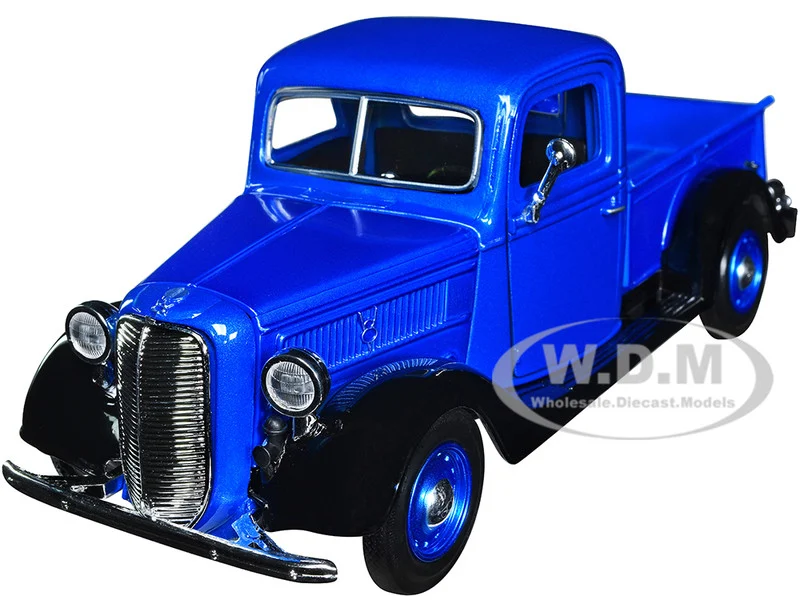 1937 Ford Pickup Truck Blue Metallic and Black "American Classics" 1/24 Diecast Model Car by Motormax - Ford Models