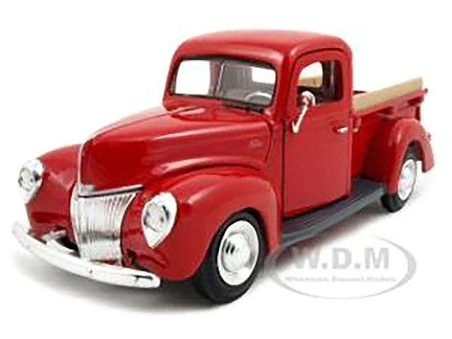 1940 Ford Pickup Truck Red 1/24 Diecast Model Car by Motormax - Ford Models