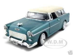 1955 Chevrolet Nomad Green 1/24 Diecast Model Car by Motormax - Chevrolet Models