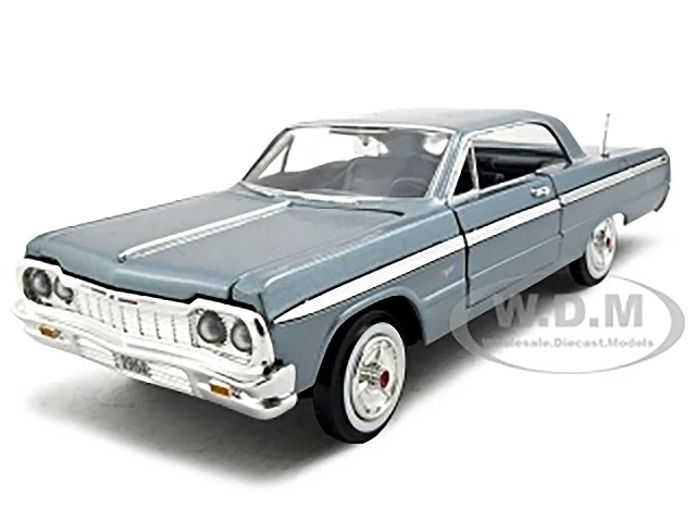 1964 Chevrolet Impala Blue 1/24 Diecast Model Car by Motormax - Chevrolet Models