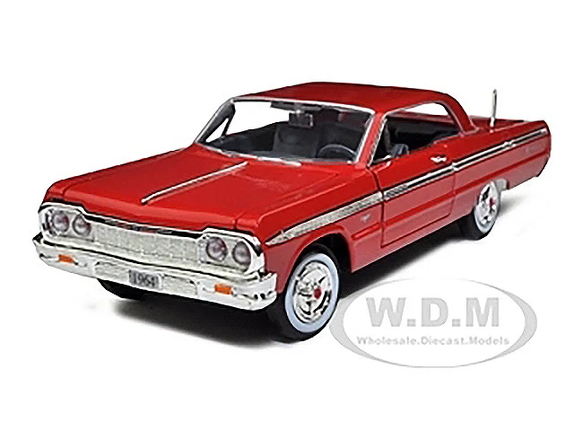 1964 Chevrolet Impala Red 1/24 Diecast Model Car by Motormax - Chevrolet Models