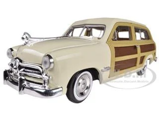 1949 Ford Woody Wagon Beige 1/24 Diecast Model Car by Motormax - Ford Models