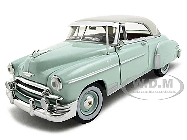 1950 Chevrolet Bel Air Green with Cream Top 1/24 Diecast Model Car by Motormax - Chevrolet Models