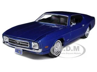 1971 Ford Mustang Sportsroof Blue 1/24 Diecast Model Car by Motormax - Ford Models