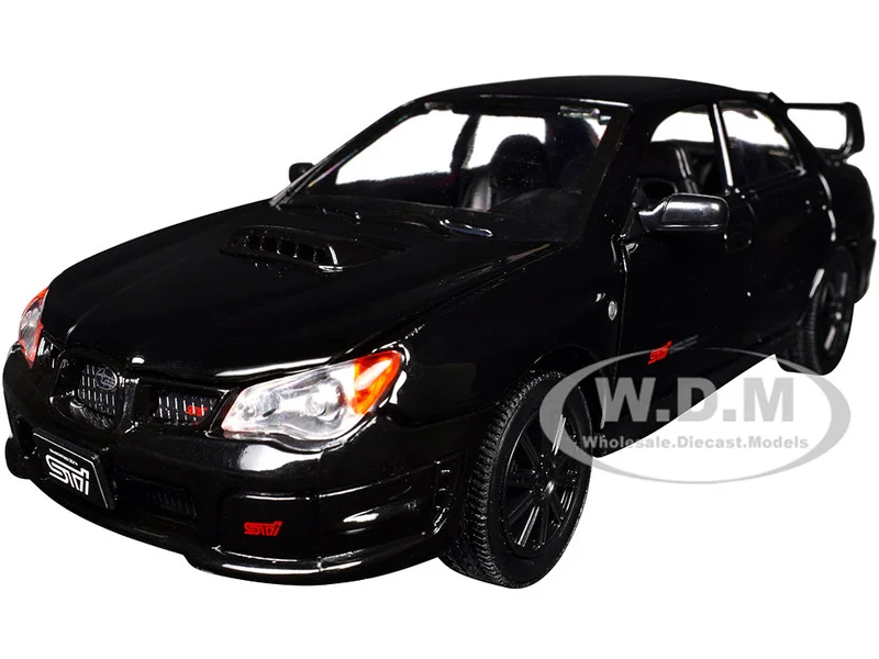 Subaru Impreza WRX STi Black 1/24 Diecast Model Car by Motormax - Subaru Models