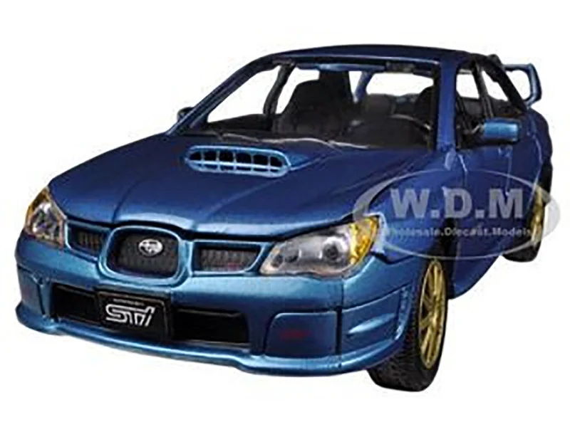 Subaru Impreza WRX STi Blue Metallic 1/24 Diecast Model Car by Motormax - Subaru Models