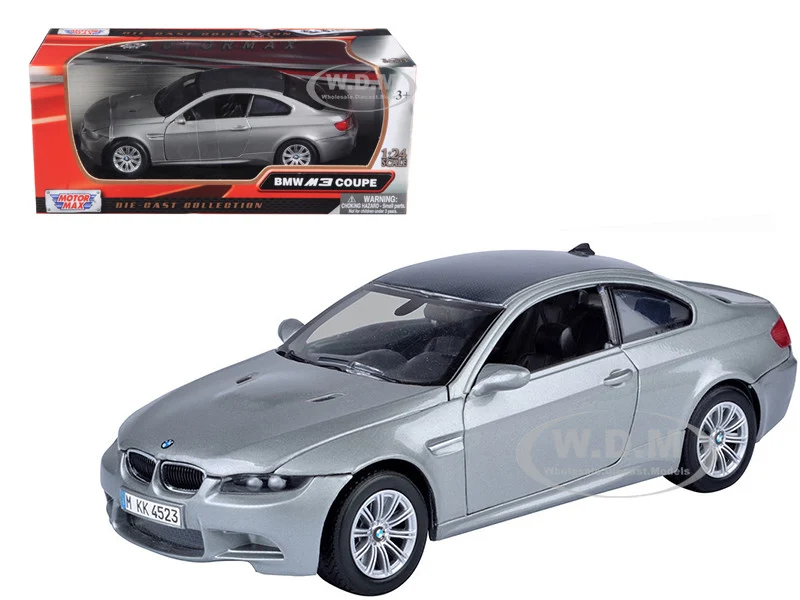 BMW M3 Coupe Gray Metallic 1/24 Diecast Model Car by Motormax - BMW Models