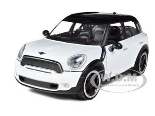 Mini Cooper S Countryman White 1/24 Diecast Car Model by Motormax - Mini Cooper Models