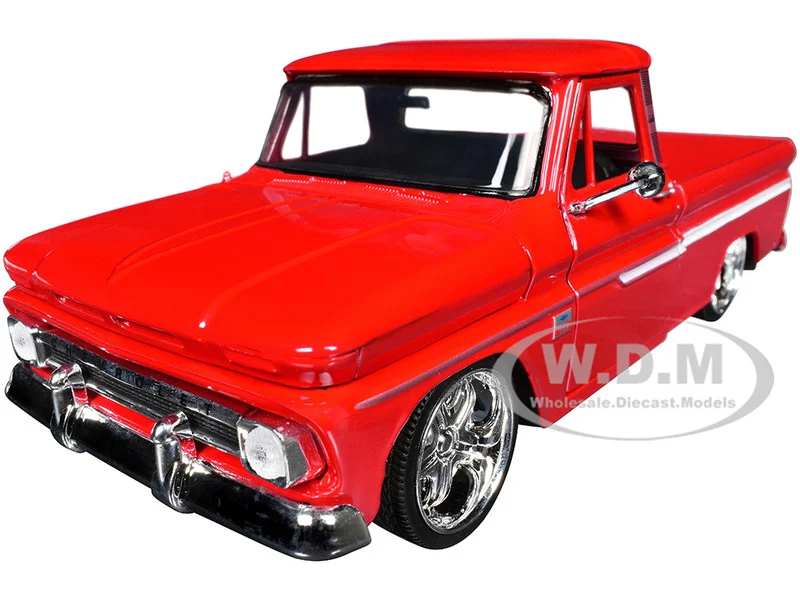 1966 Chevrolet C10 Fleetside Pickup Truck Red "Maxx Design" "American Classics" Series 1/24 Diecast Model Car by Motormax - Chevrolet Models