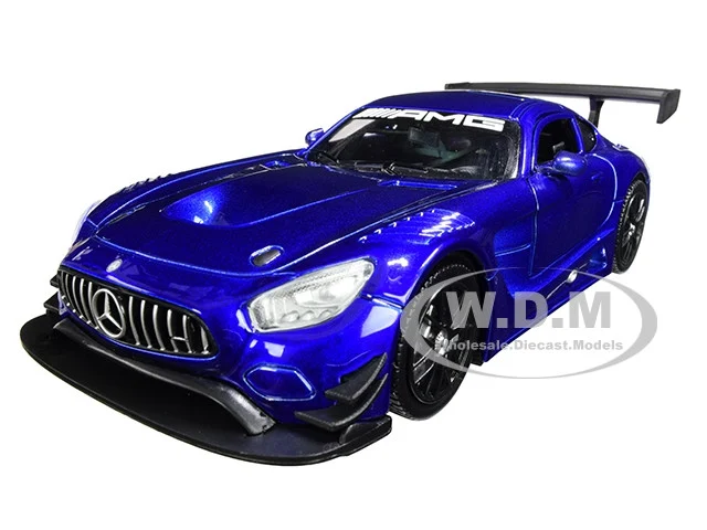 Mercedes AMG GT3 Bright Blue 1/24 Diecast Model Car by Motormax - Mercedes Models