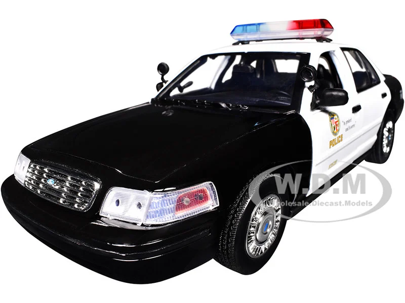 2001 Ford Crown Victoria Los Angeles Police Department LAPD Car 1/18 Diecast Car Model by Motormax - Ford Models