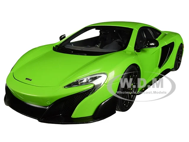Mclaren 675LT Napier Green with Black Wheels 1/18 Model Car by Autoart - McLaren Models