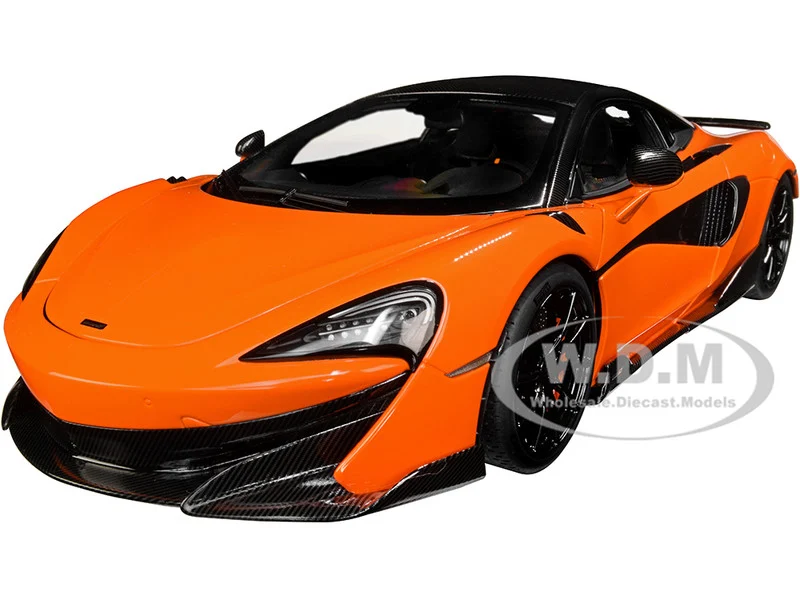 Mclaren 600LT Myan Orange and Carbon 1/18 Model Car by Autoart - McLaren Models