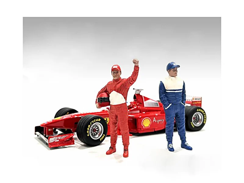 "Racing Legends" 90's Set of 2 Diecast Figures for 1/43 Scale Models by American Diorama - Accessories