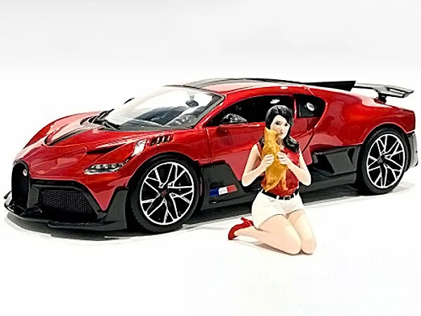 "Girls Night Out" Gigi with Cat Figurine for 1/24 Scale Models by American Diorama - Accessories