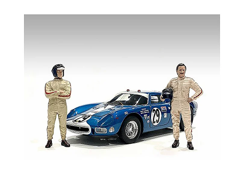 "Racing Legends" 60's Set of 2 Diecast Figures for 1/43 Scale Models by American Diorama - Accessories