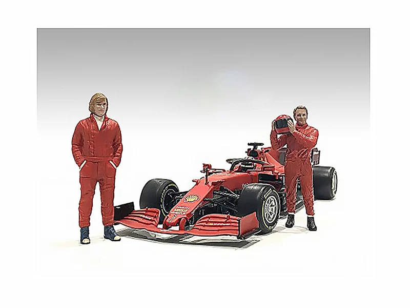"Racing Legends" 70's Set of 2 Diecast Figures for 1/43 Scale Models by American Diorama - Accessories