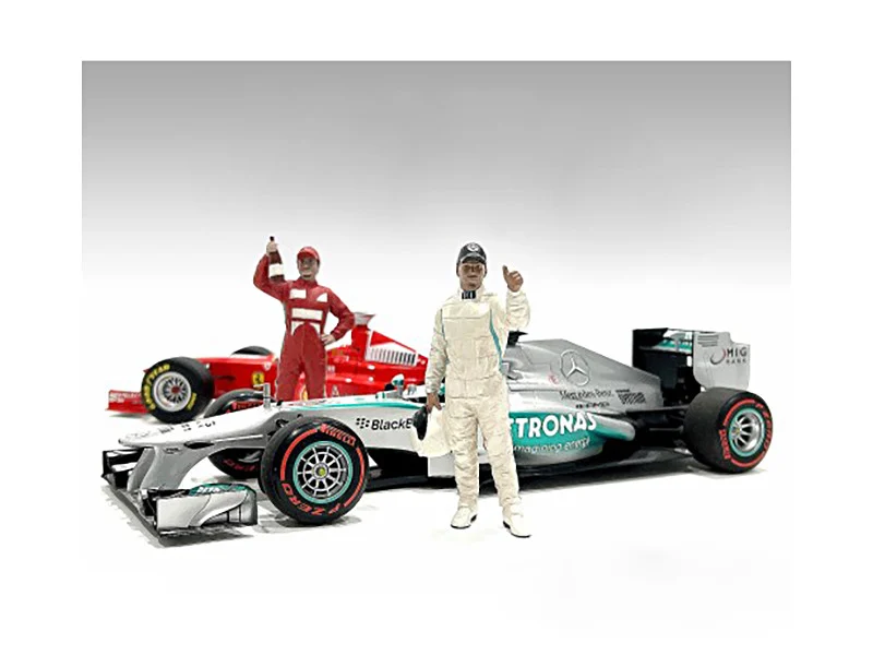"Racing Legends" 2000's Set of 2 Diecast Figures for 1/43 Scale Models by American Diorama - Accessories
