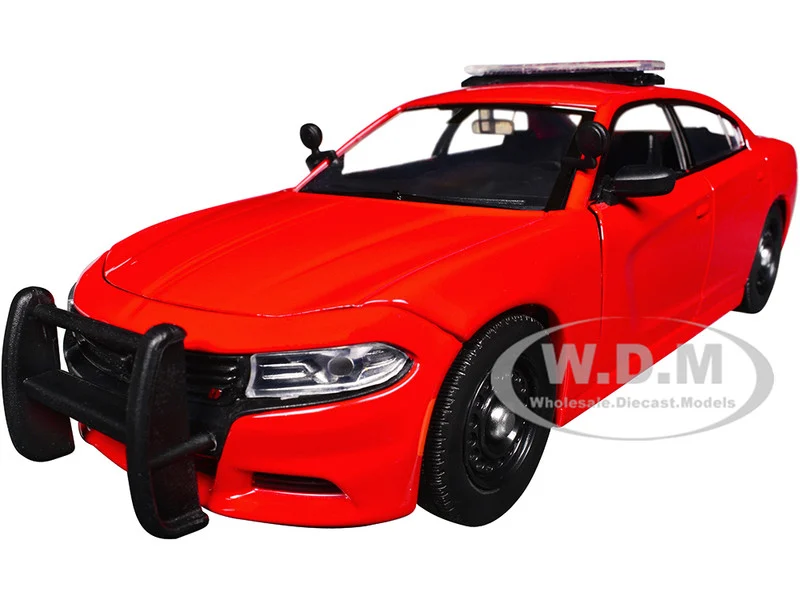 2023 Dodge Charger Pursuit Police Car Red "Law Enforcement and Public Service" Series 1/24 Diecast Model Car by Motormax - Dodge Models