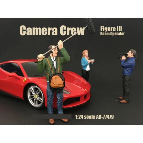 Camera Crew Figure III "Boom Operator" For 1:24 Scale Models by American Diorama - Accessories