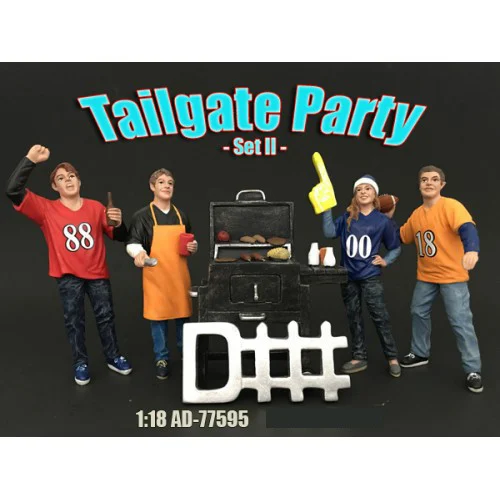 Tailgate Party Set II 4 Piece Figure Set For 1:18 Scale Models by American Diorama - Accessories