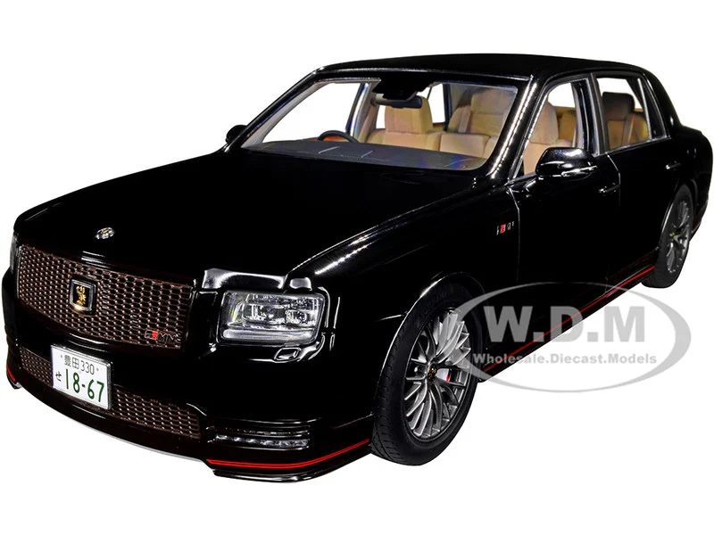 Toyota Century GRMN RHD (Right Hand Drive) Black 1/18 Model Car by Autoart - Toyota Models
