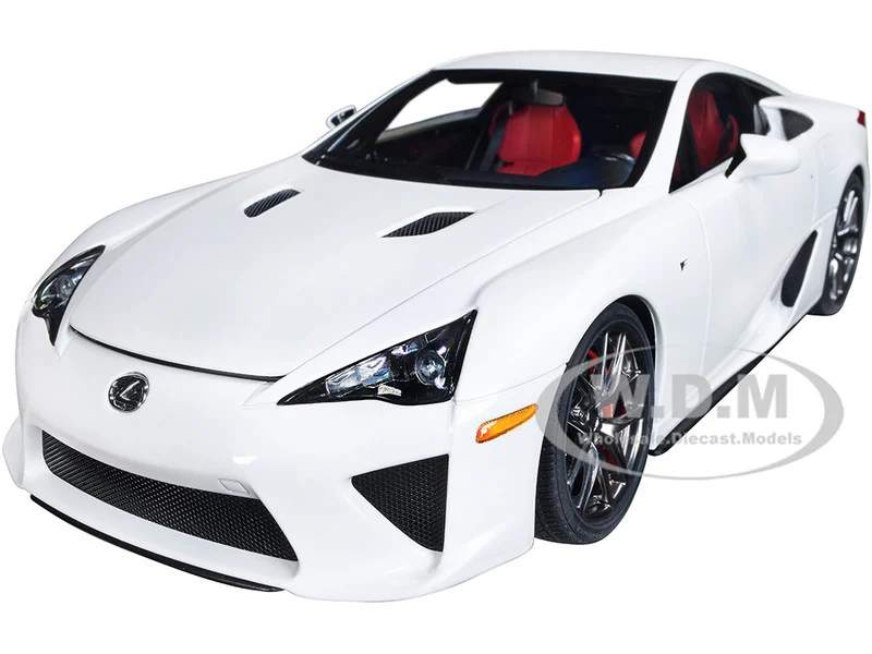 Lexus LFA Whitest White with Red and Black Interior 1/18 Model Car by Autoart - Lexus Models