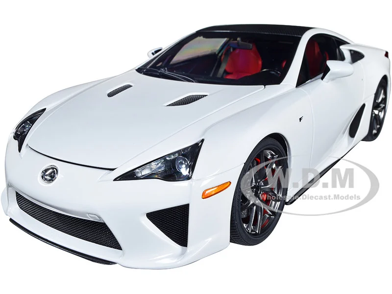 Lexus LFA Whitest White with Carbon Top 1/18 Model Car by Autoart - Lexus Models