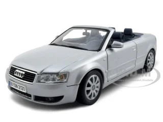 2004 Audi A4 Cabriolet Silver 1/18 Diecast Model Car by Motormax - Audi Models
