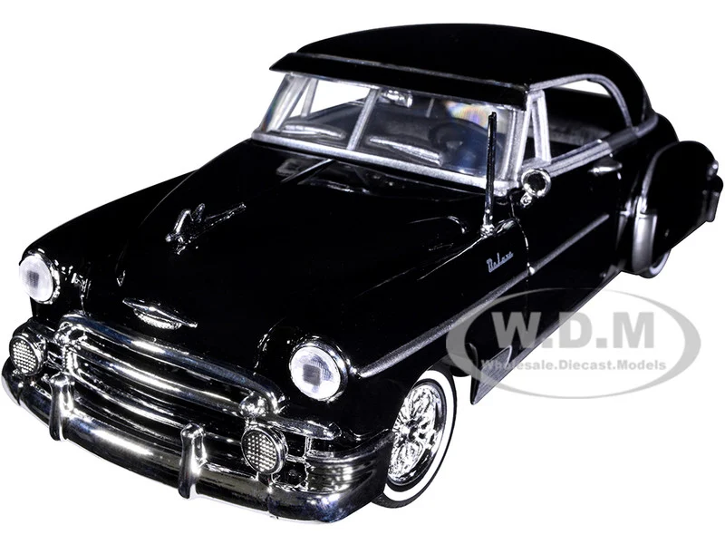 1950 Chevrolet Bel Air Lowrider Black "Get Low" Series 1/24 Diecast Model Car by Motormax - Chevrolet Models