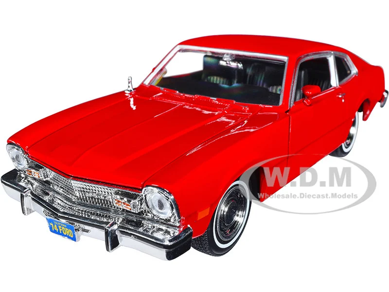 1974 Ford Maverick Red "Forgotten Classics" Series 1/24 Diecast Model Car by Motormax - Ford Models