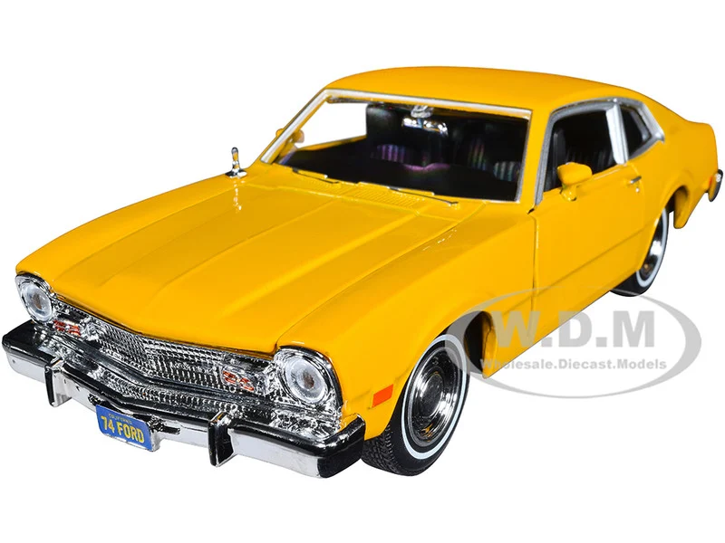 1974 Ford Maverick Yellow "Forgotten Classics" 1/24 Diecast Model Car by Motormax - Ford Models
