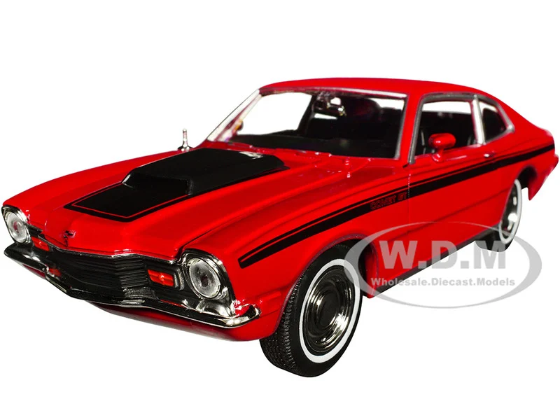 1971 Mercury Comet GT Red with Black Stripes "Forgotten Classics" Series 1/24 Diecast Model Car by Motormax - Mercury Models