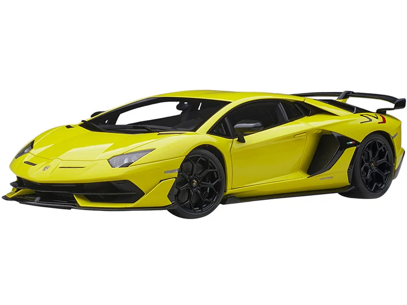 Lamborghini Aventador SVJ Giallo Tenerife / Pearl Yellow 1/18 Model Car by Autoart - Lamborghini Models