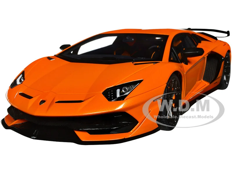 Lamborghini Aventador SVJ Arancio Atlas Pearl Orange 1/18 Model Car by Autoart - Lamborghini Models