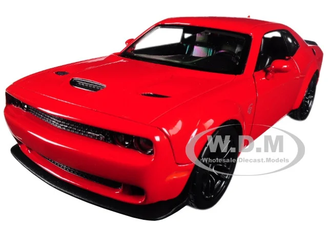 2018 Dodge Challenger SRT Hellcat Widebody Red 1/24 Diecast Model Car by Motormax - Dodge Models