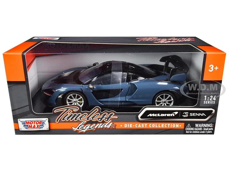 McLaren Senna Gray Metallic and Black "Timeless Legends" 1/24 Diecast Model Car by Motormax - McLaren Models