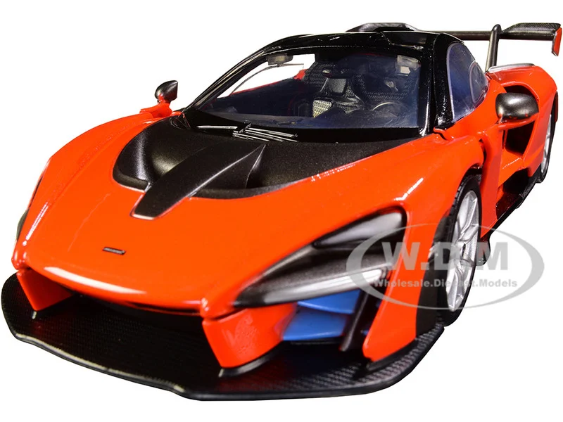 McLaren Senna Orange Metallic and Black "Timeless Legends" 1/24 Diecast Model Car by Motormax - McLaren Models