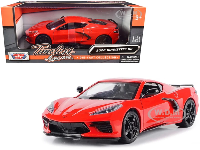 2020 Chevrolet Corvette C8 Stingray Red "Timeless Legends" 1/24 Diecast Model Car by Motormax - Chevrolet Models
