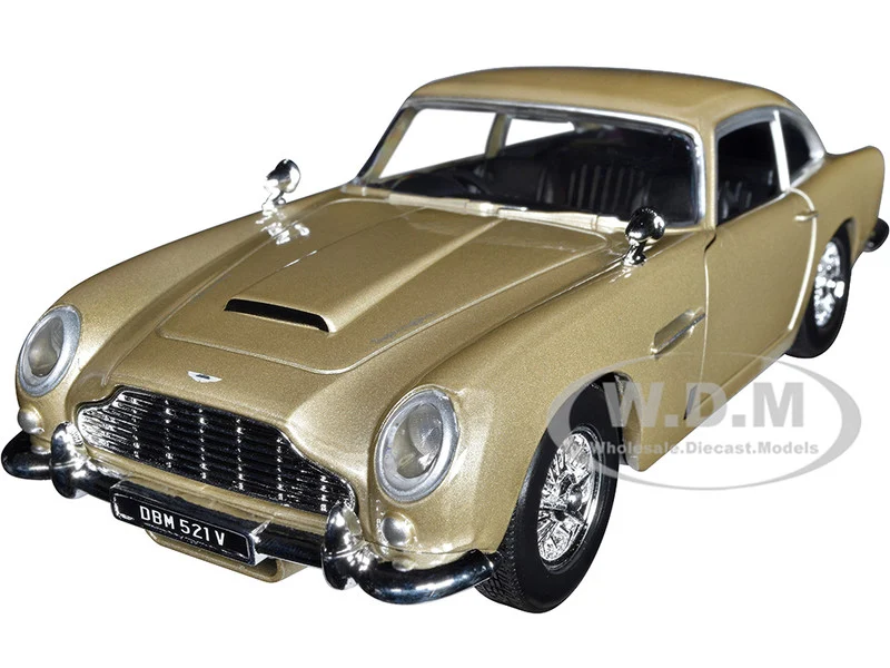 Aston Martin DB5 RHD (Right Hand Drive) Gold Metallic "Timeless Legends" Series 1/24 Diecast Model Car by Motormax - Aston Martin Models