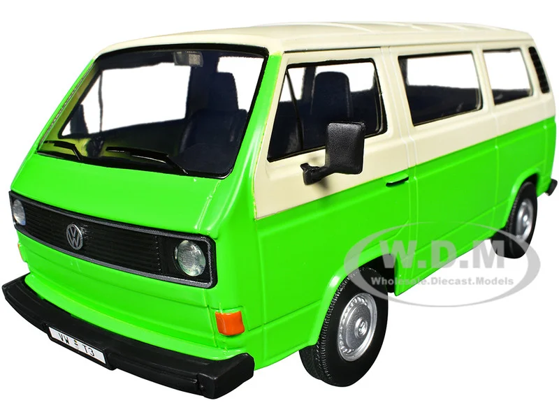 Volkswagen Type 2 (T3) Van Green and Beige "Timeless Legends" Series 1/24 Diecast Model Car by Motormax - Volkswagen Models