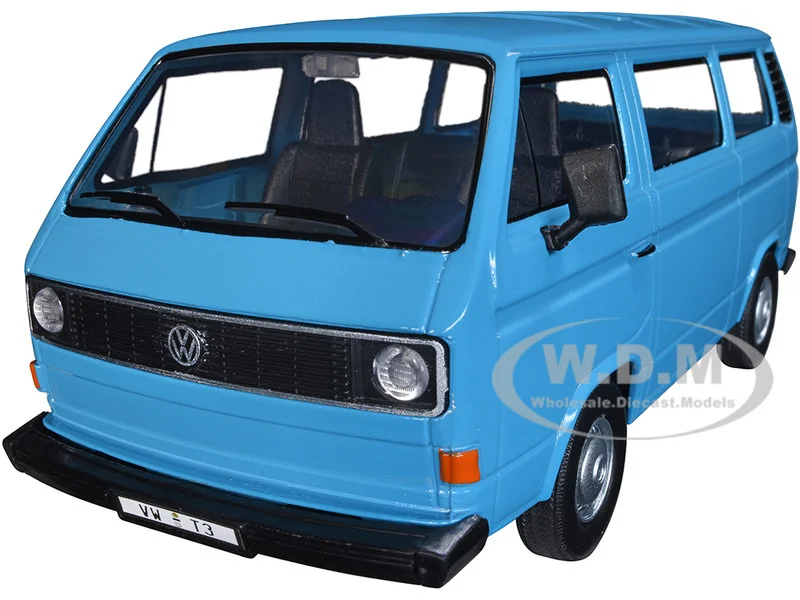 Volkswagen Type 2 (T3) Van Blue "Timeless Legends" Series 1/24 Diecast Model Car by Motormax - Volkswagen Models