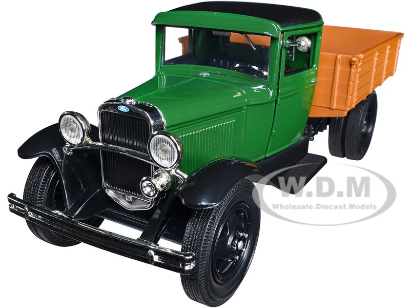1931 Ford Model AA Pickup Truck Dark Green and Black "Platinum Collection" Series 1/24 Diecast Model Car by Motormax - Pickup Trucks Models